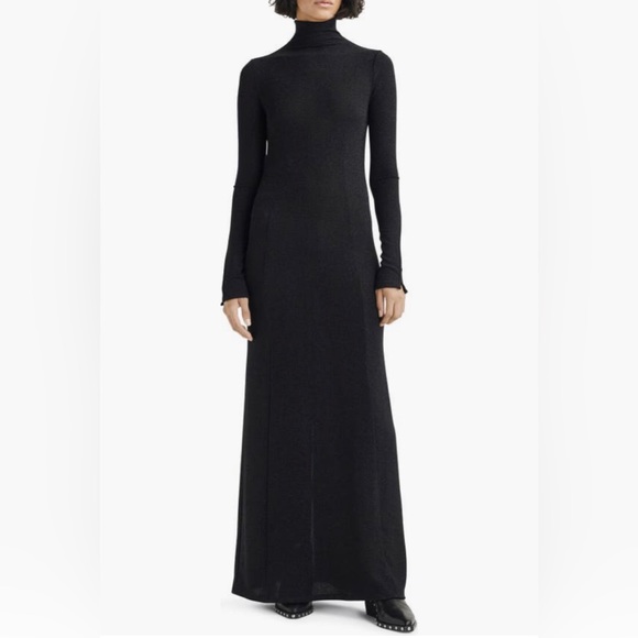 rag & bone Dresses & Skirts - NWT $350 Rag & Bone Lilith Metallic Long Sleeve Turtleneck Maxi Sweater Dress-XS